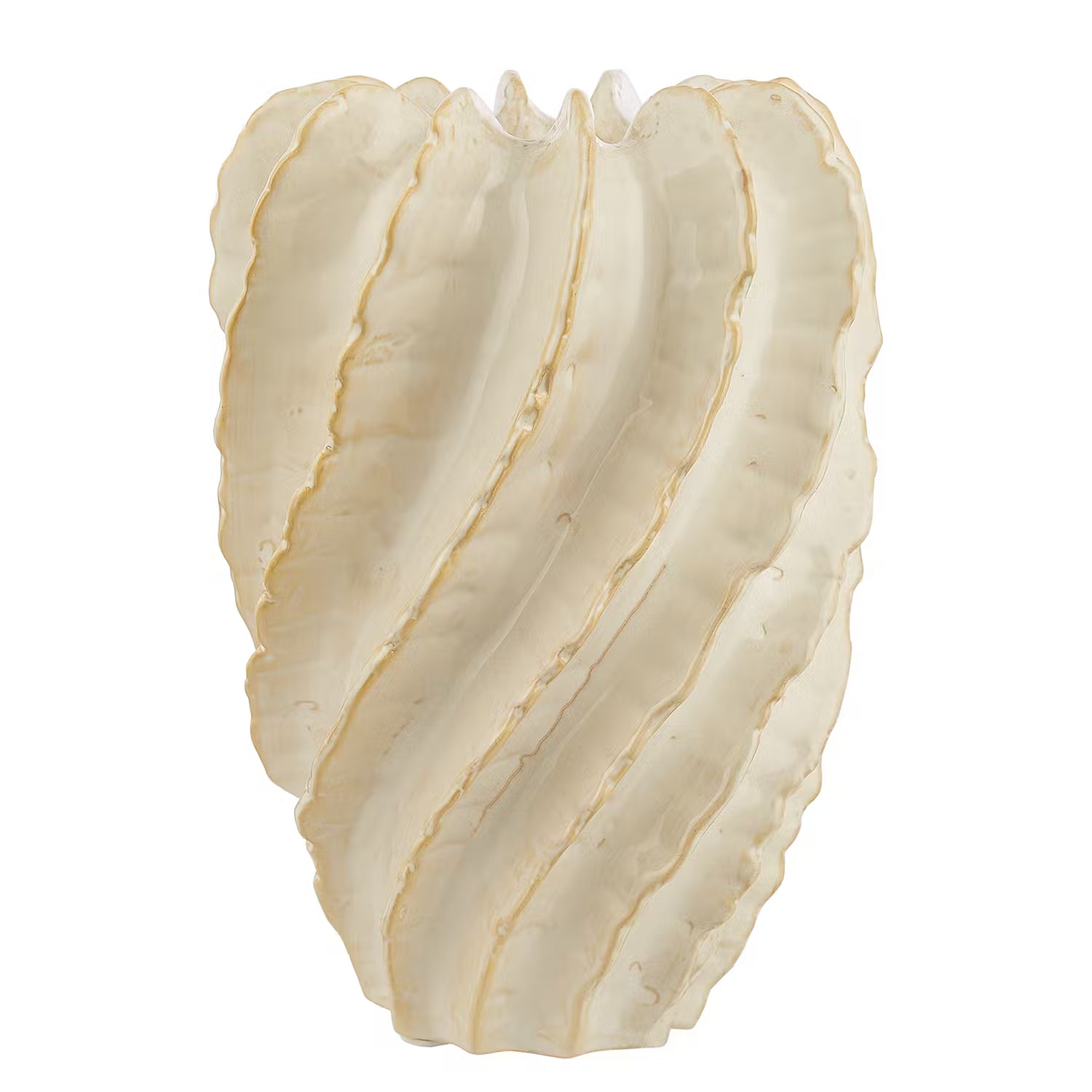 ORGANIC Vase - Steingut - Beige