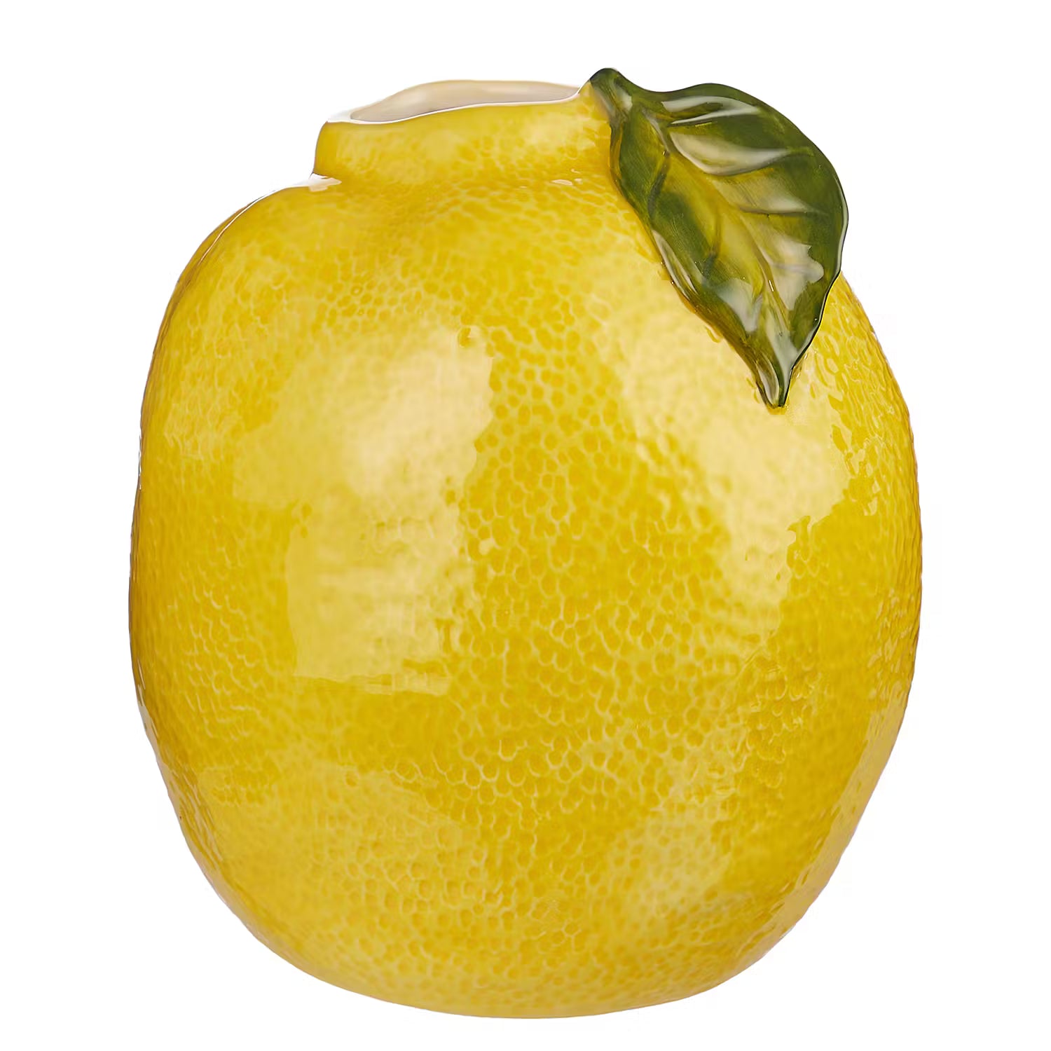 LEMON Vase - Steingut - Gelb