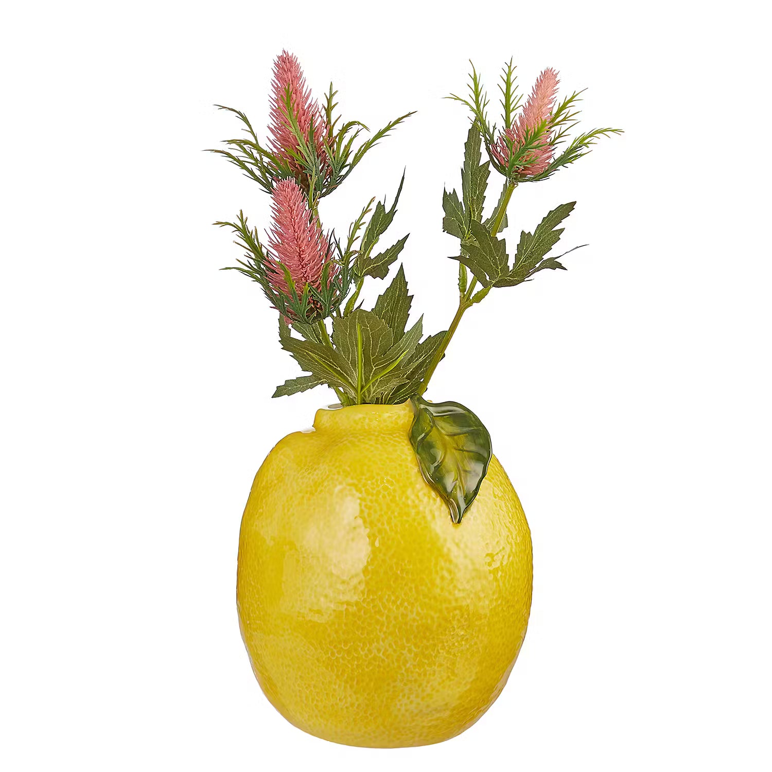 LEMON Vase - Steingut - Gelb
