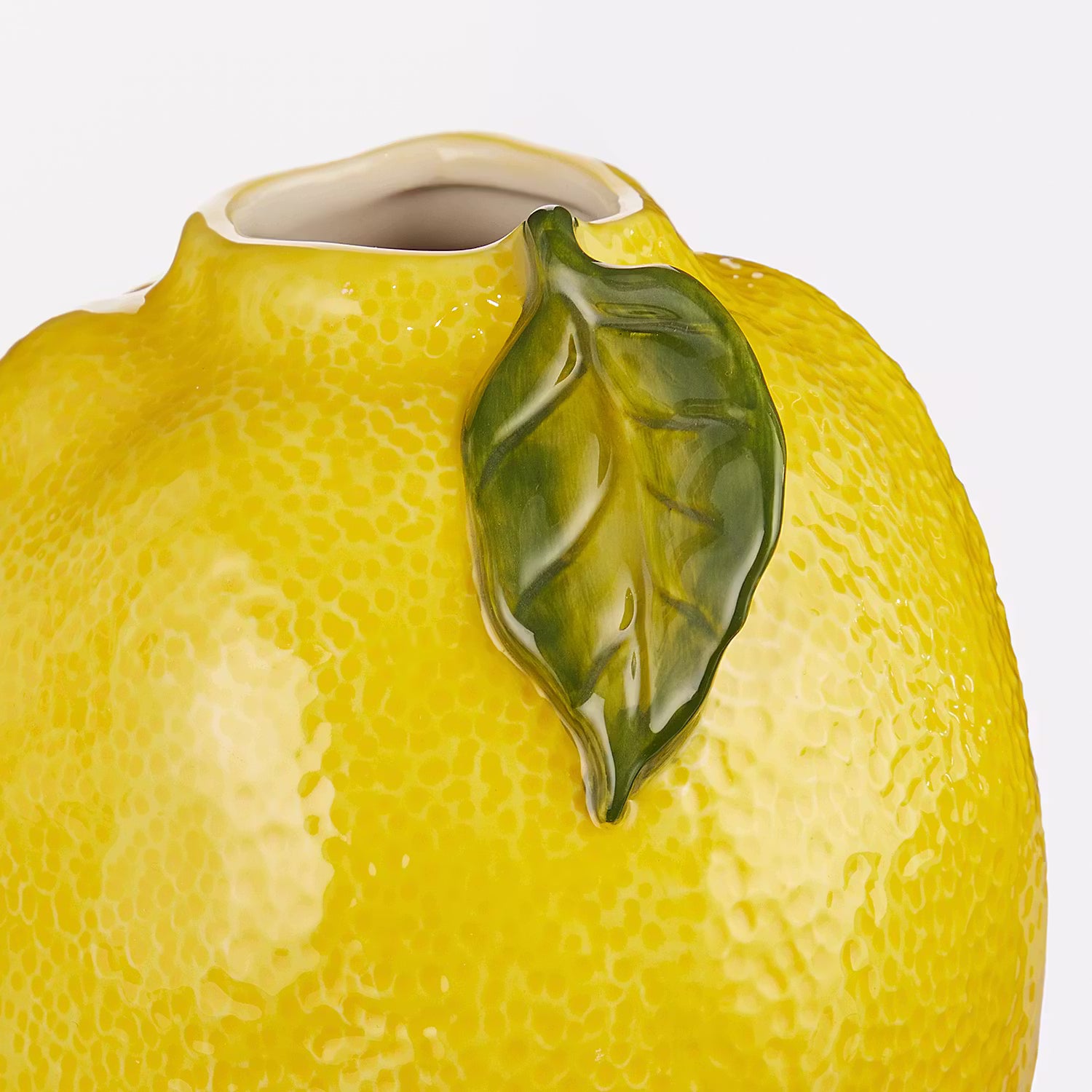 LEMON Vase - Steingut - Gelb
