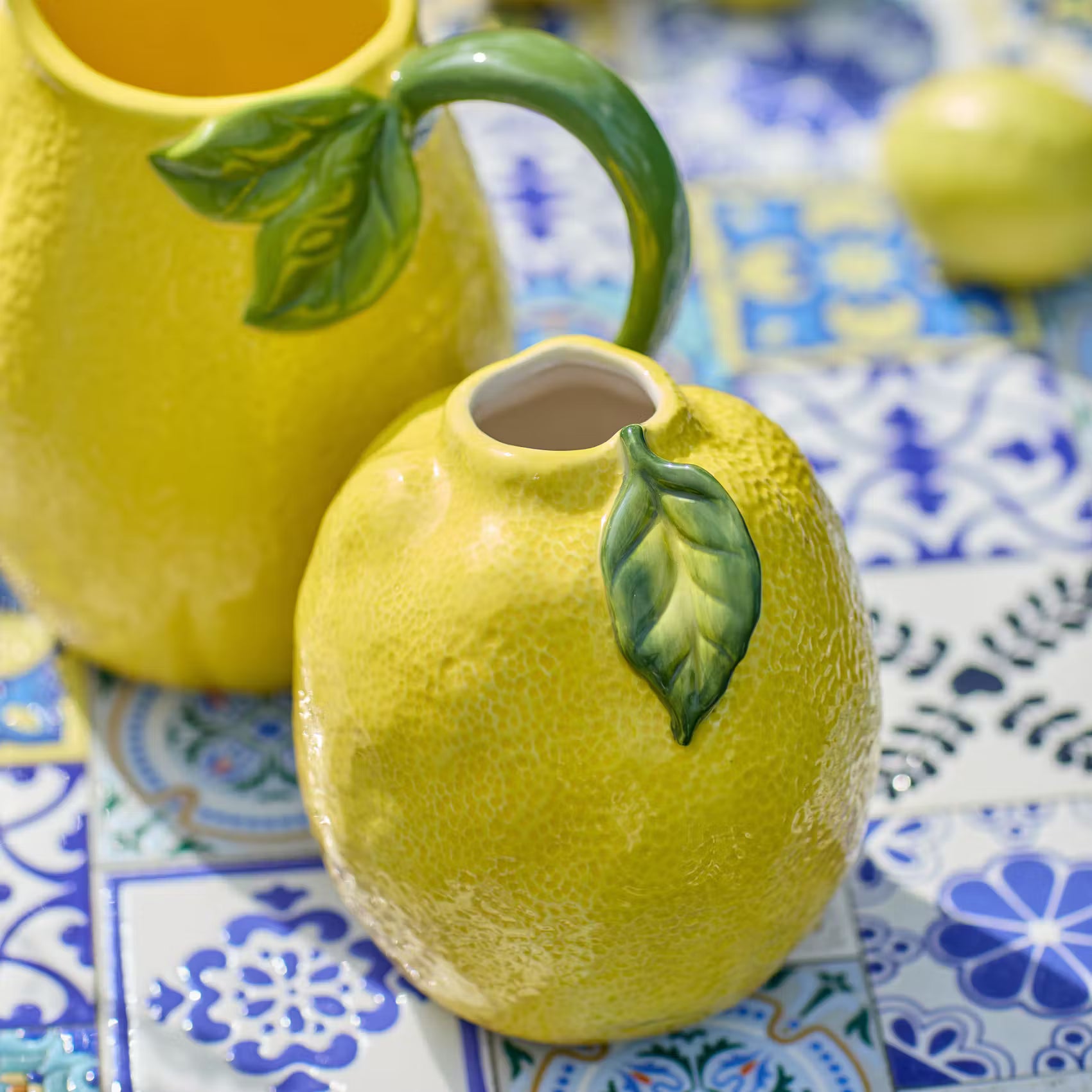 LEMON Vase - Steingut - Gelb