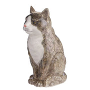 MINKA Vase Katze - Steingut - Grau