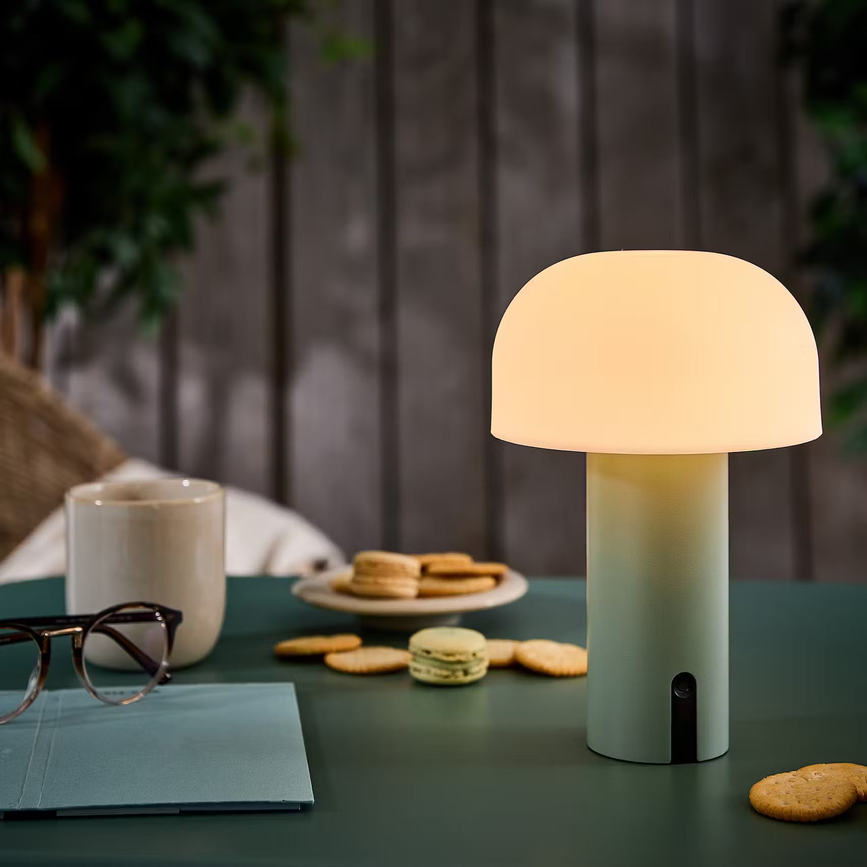 MUSHROOM Outdoor-Leuchte - Polypropylen / Aluminium - Salbei