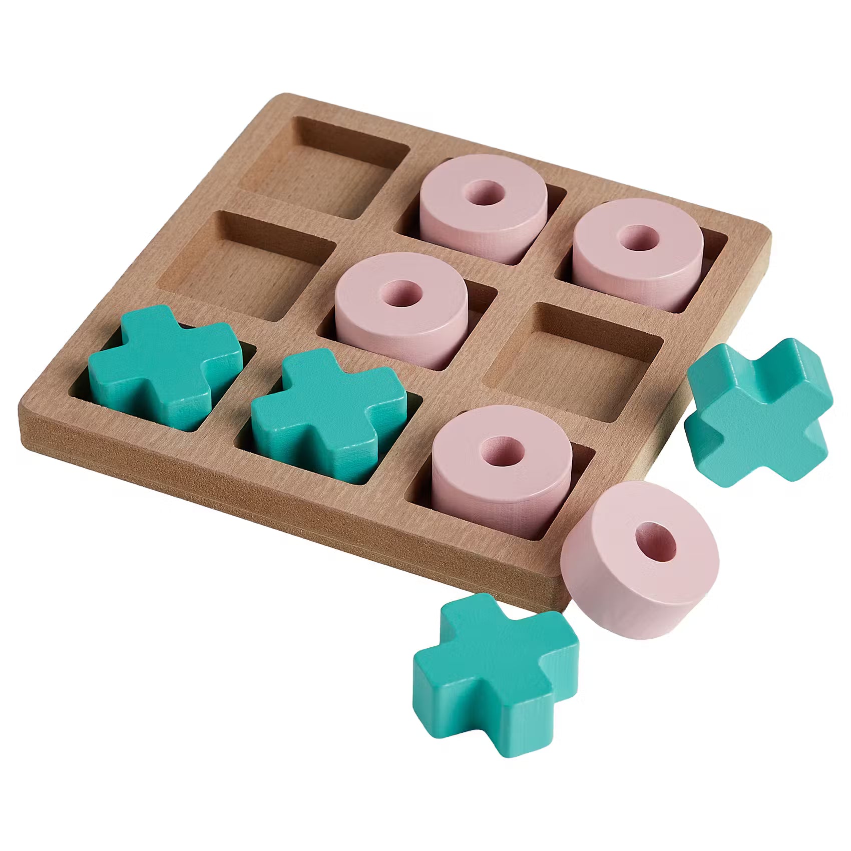 TICTACTOE Spiel-Set Tic Tac Toe - Holz - Bunt