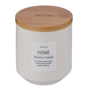 AMBIENCE Duftkerze Home - Steinzeug / Bambus / Sheabutter / Paraffin / Duftöl -  Weiß