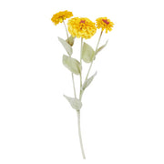 FLORISTA Kunstblume Zinnia - Polyethylen/Polyester  - Gelb