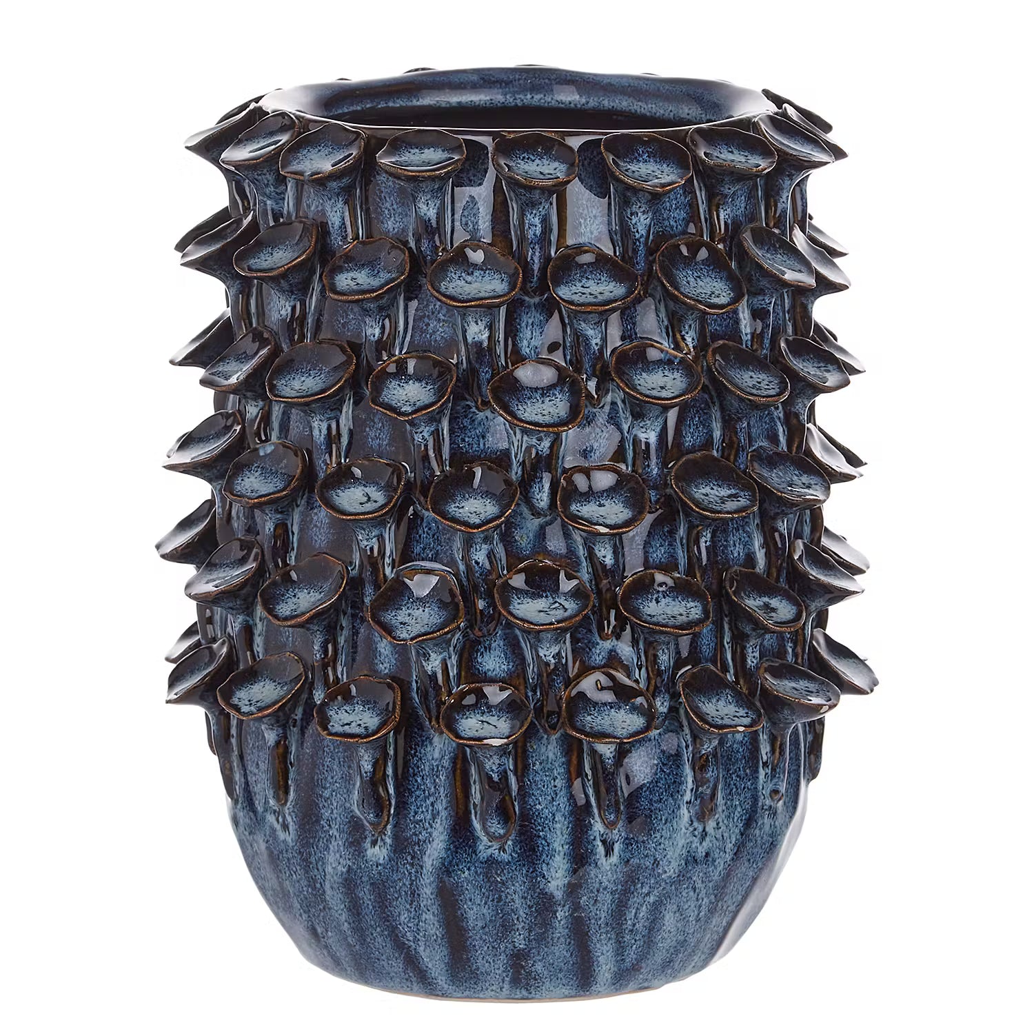 GAIA Vase - Steingut - Dunkelblau