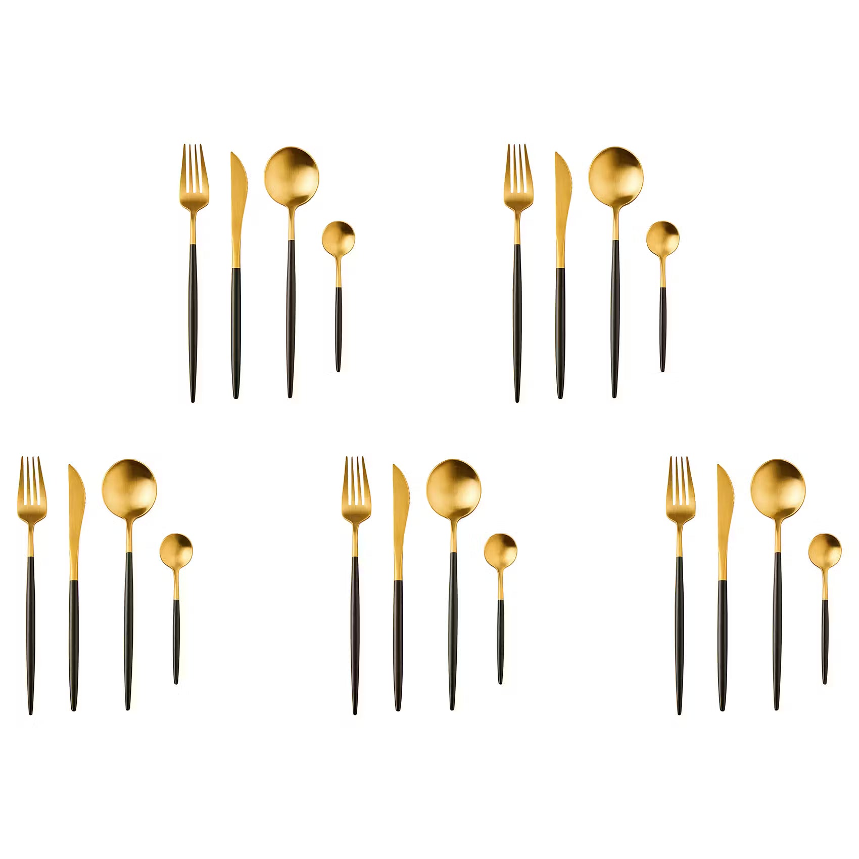 STILETTO Besteck-Set 20-tlg. - Edelstahl - Gold