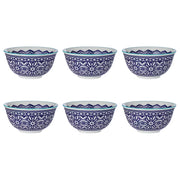 Schale ORNAMENTS 6er-Set - Porzellan - Blau