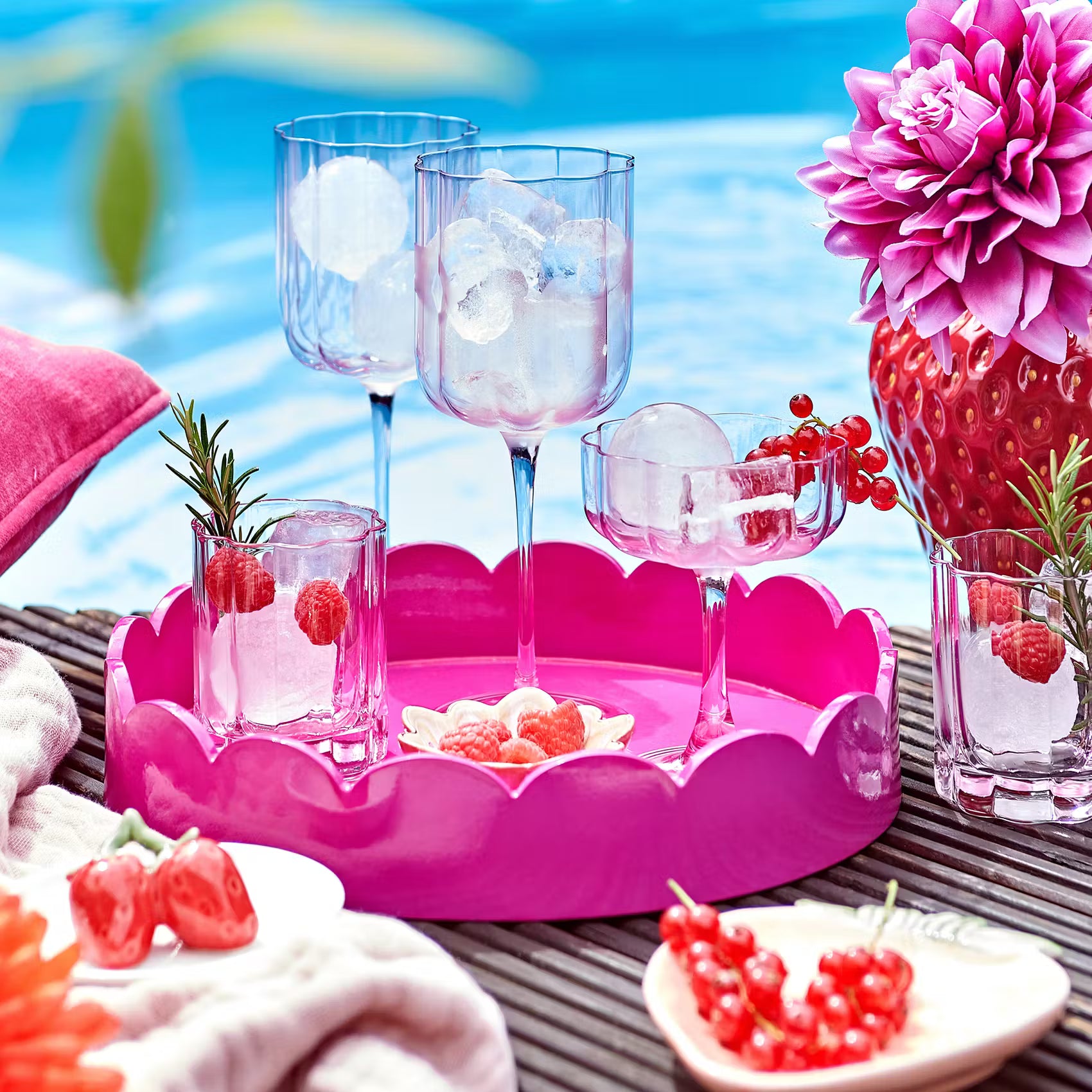 FIORI Weinglas 4er-Set - Glas - Rosa