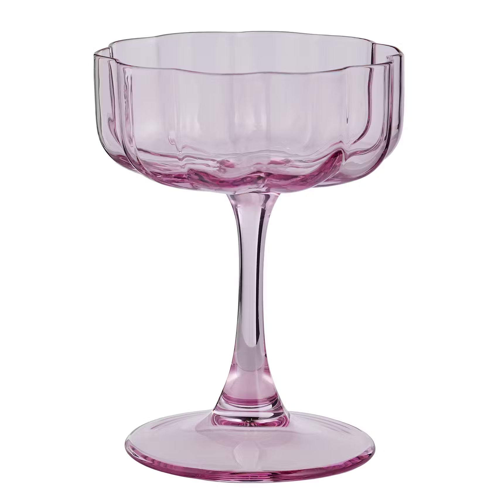 FIORI Champagnerschale 4er-Set - Glas - Rosa