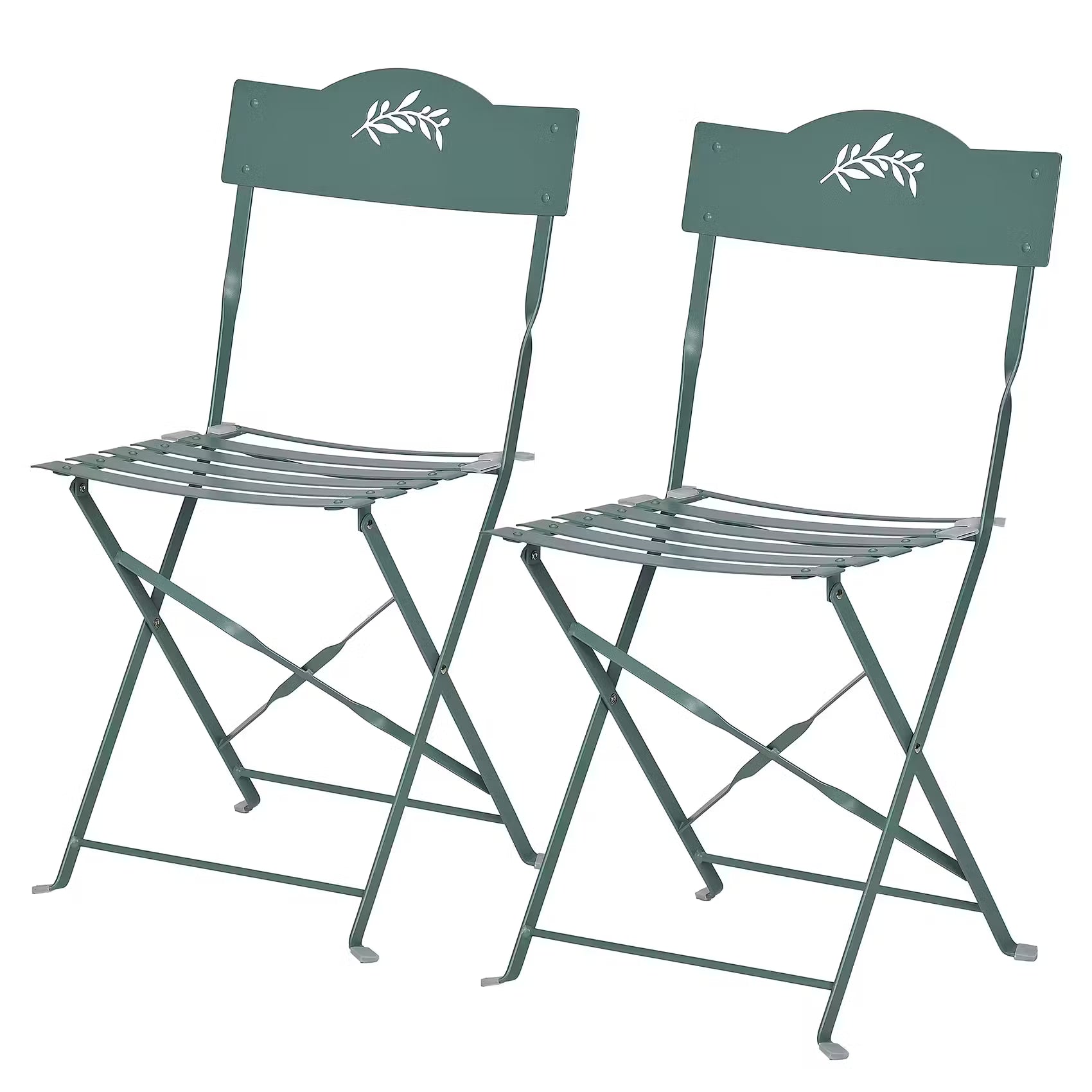 OLIVE GARDEN Gartenstuhl 2er-Set - Eisen - Salbei