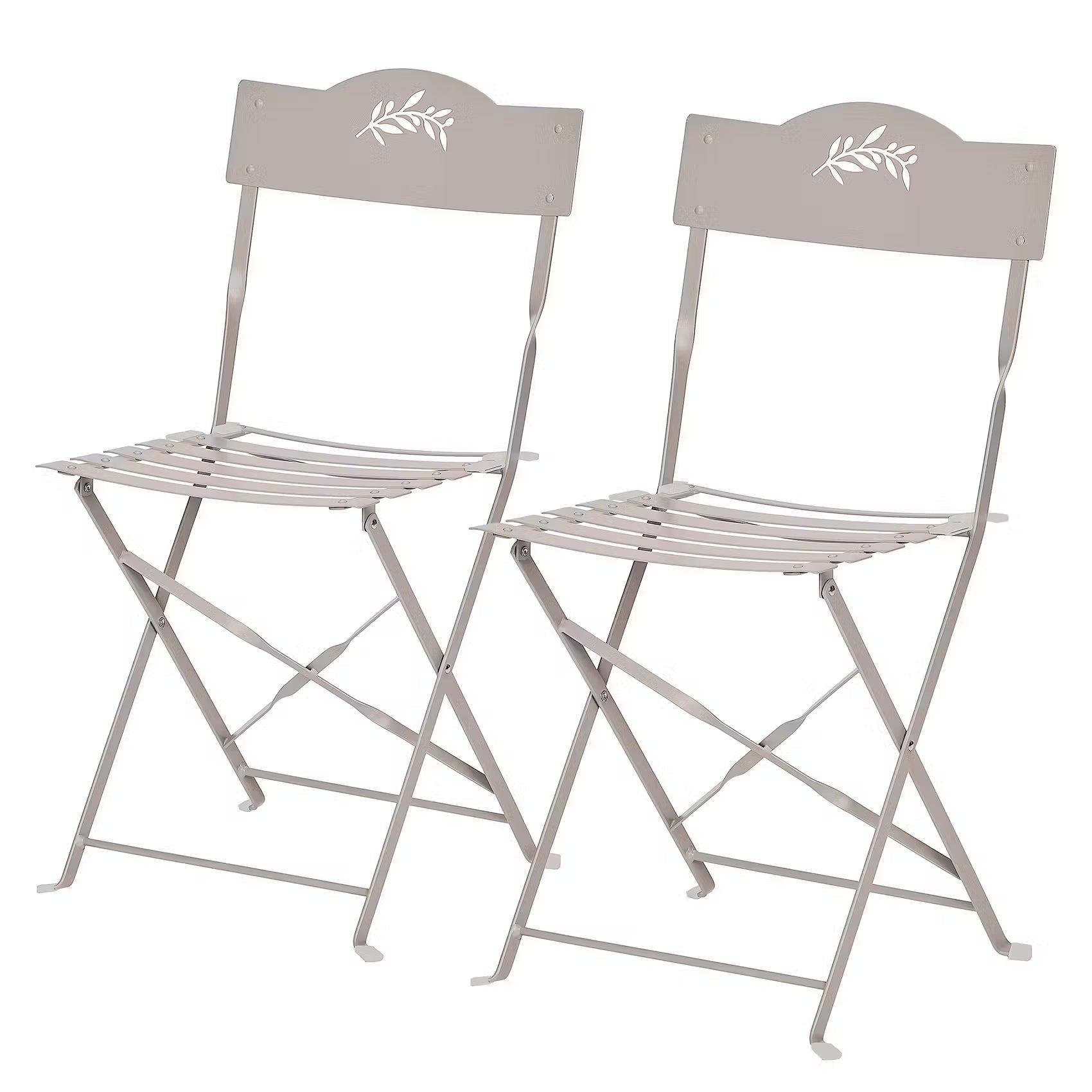 OLIVE GARDEN Gartenstuhl 2er-Set - Eisen - Taupe