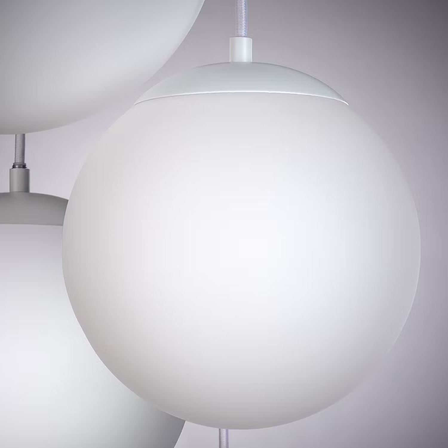 VETLE Pendelleuchte - Milchglas / Eisen - 5-flammig