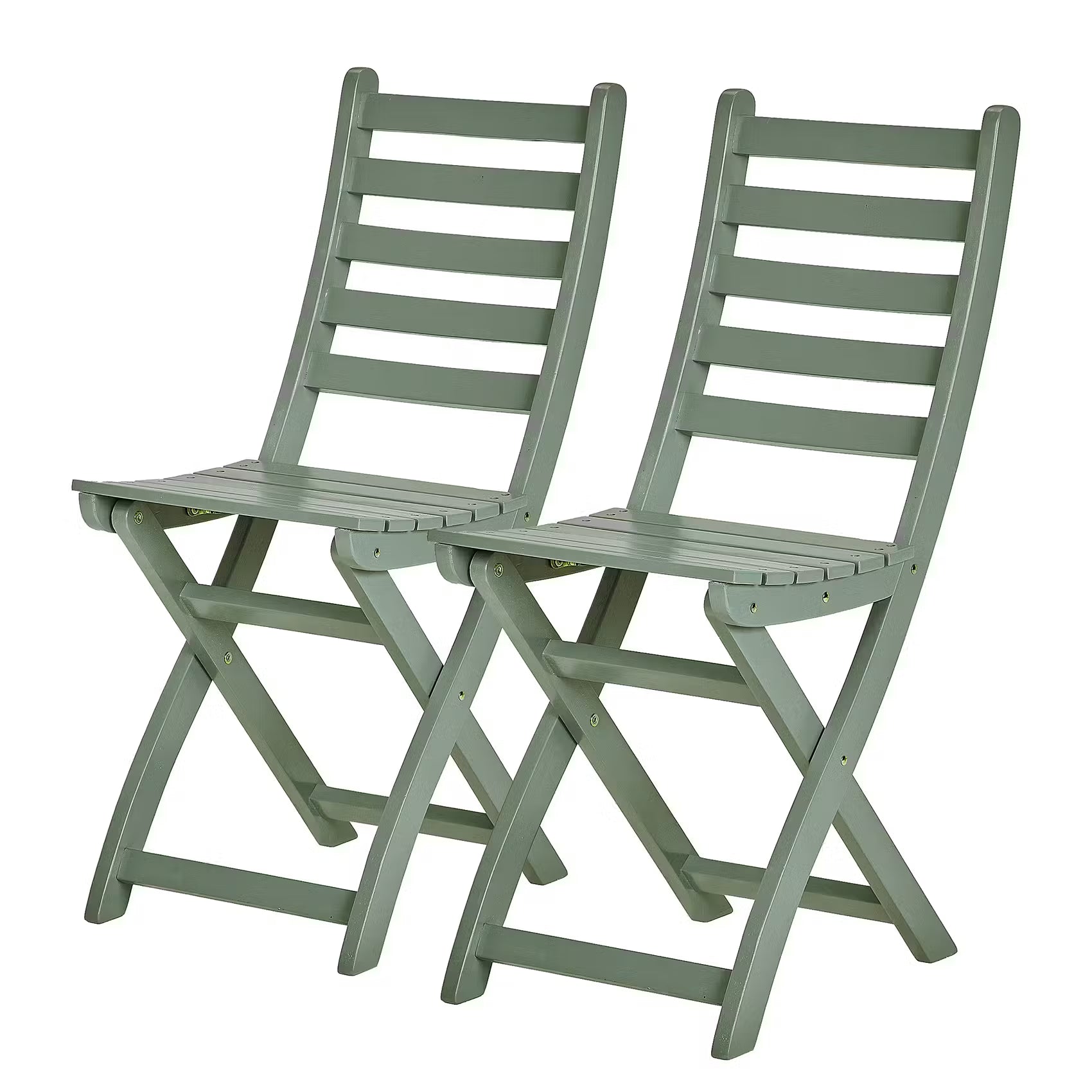 LODGE Gartenstuhl 2er-Set - Akazienholz - Salbei