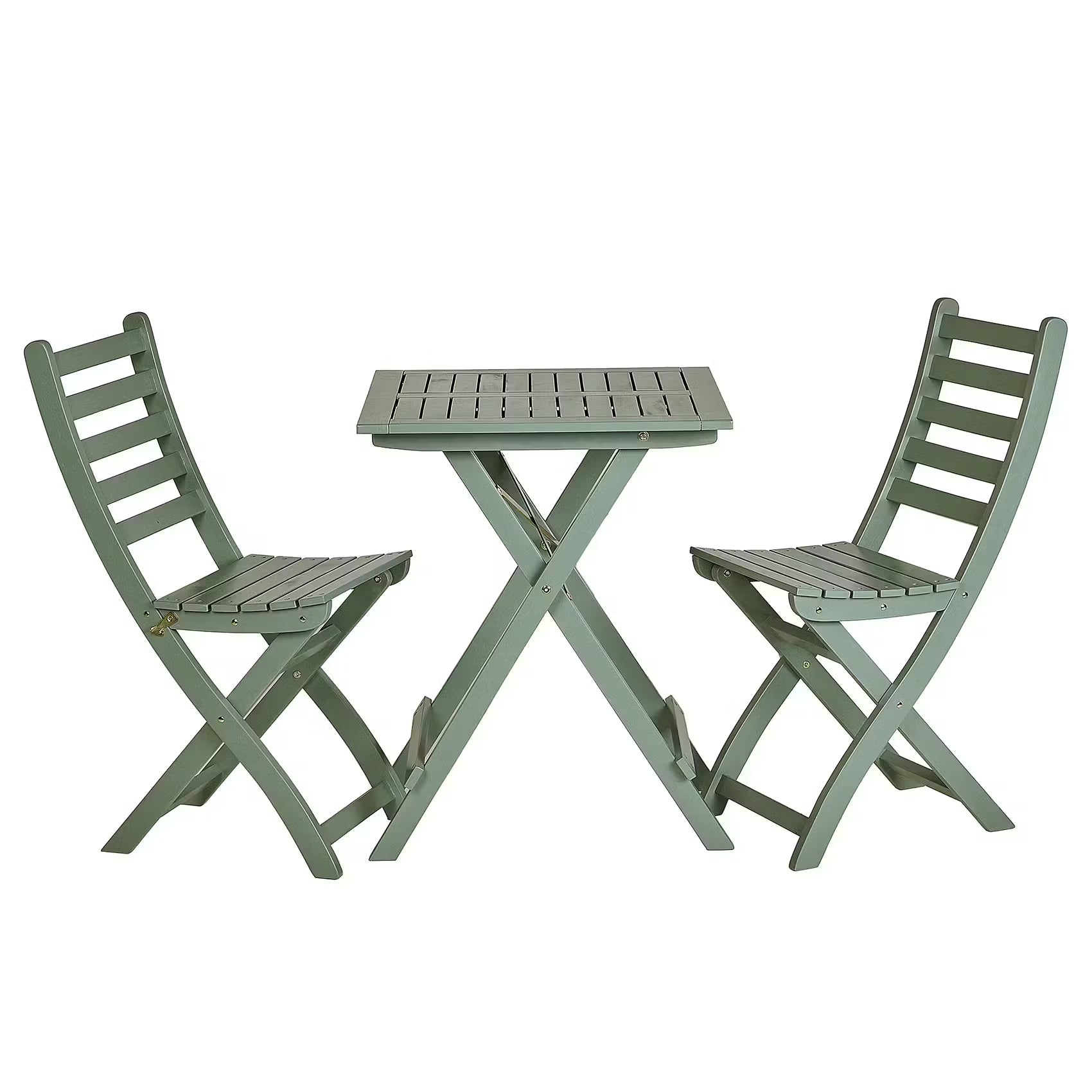 LODGE Gartenstuhl 2er-Set - Akazienholz - Salbei