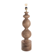 ÉCHECS Lampenfuß - Mangoholz - Braun - 1-flammig