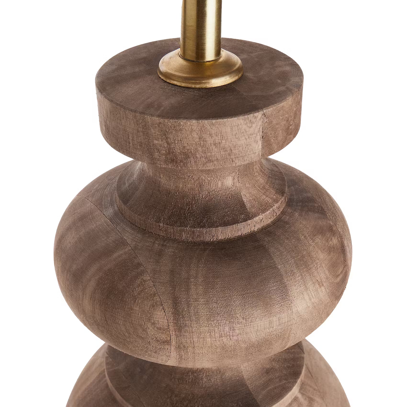 ÉCHECS Lampenfuß - Mangoholz - Braun - 1-flammig