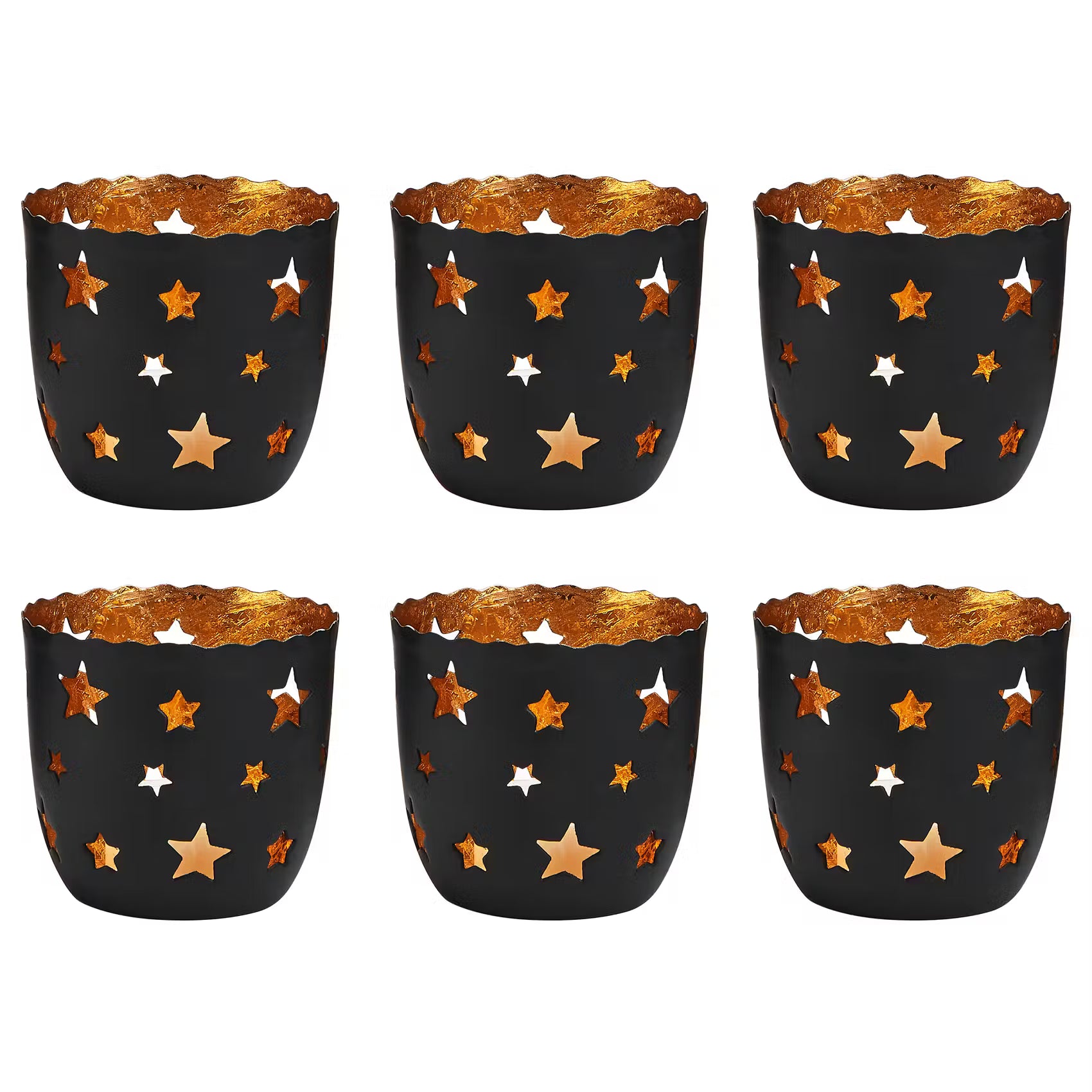 DELIGHT Teelichthalter Sterne 6er-Set