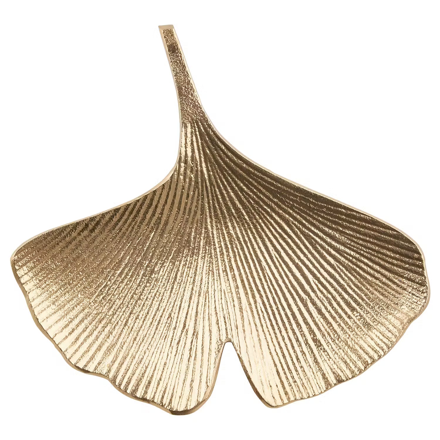 GOLDEN NATURE Deko-Schale Ginkgo - Aluminium - Gold