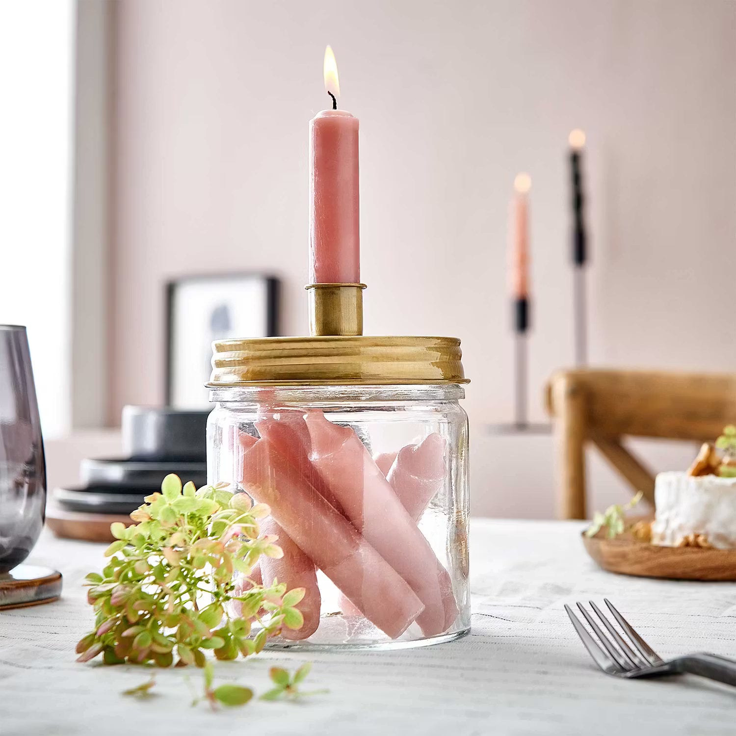 Kerzenhalter CANDLE JAR 4er-Set
