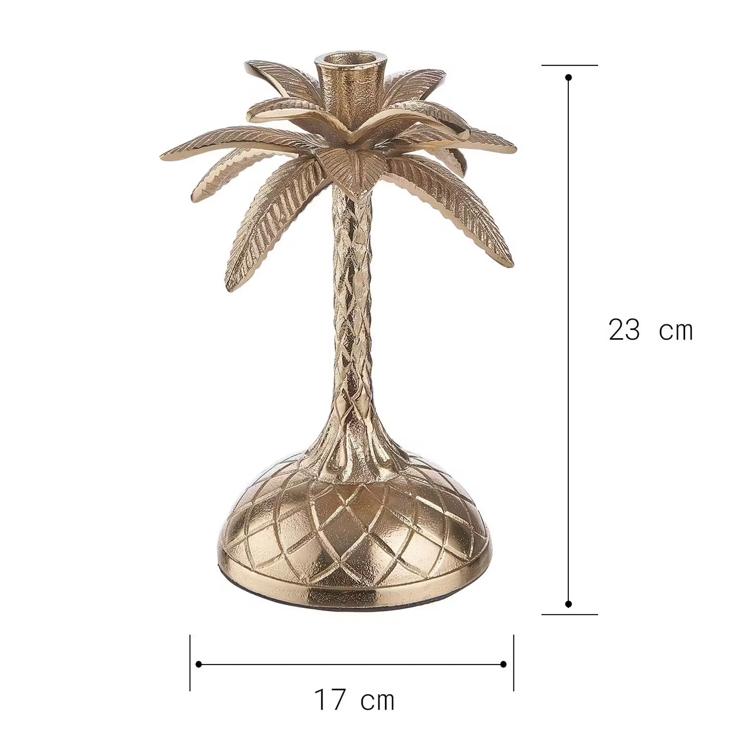 GOLDEN NATURE Kerzenhalter 2er-Set - Aluminium - Gold