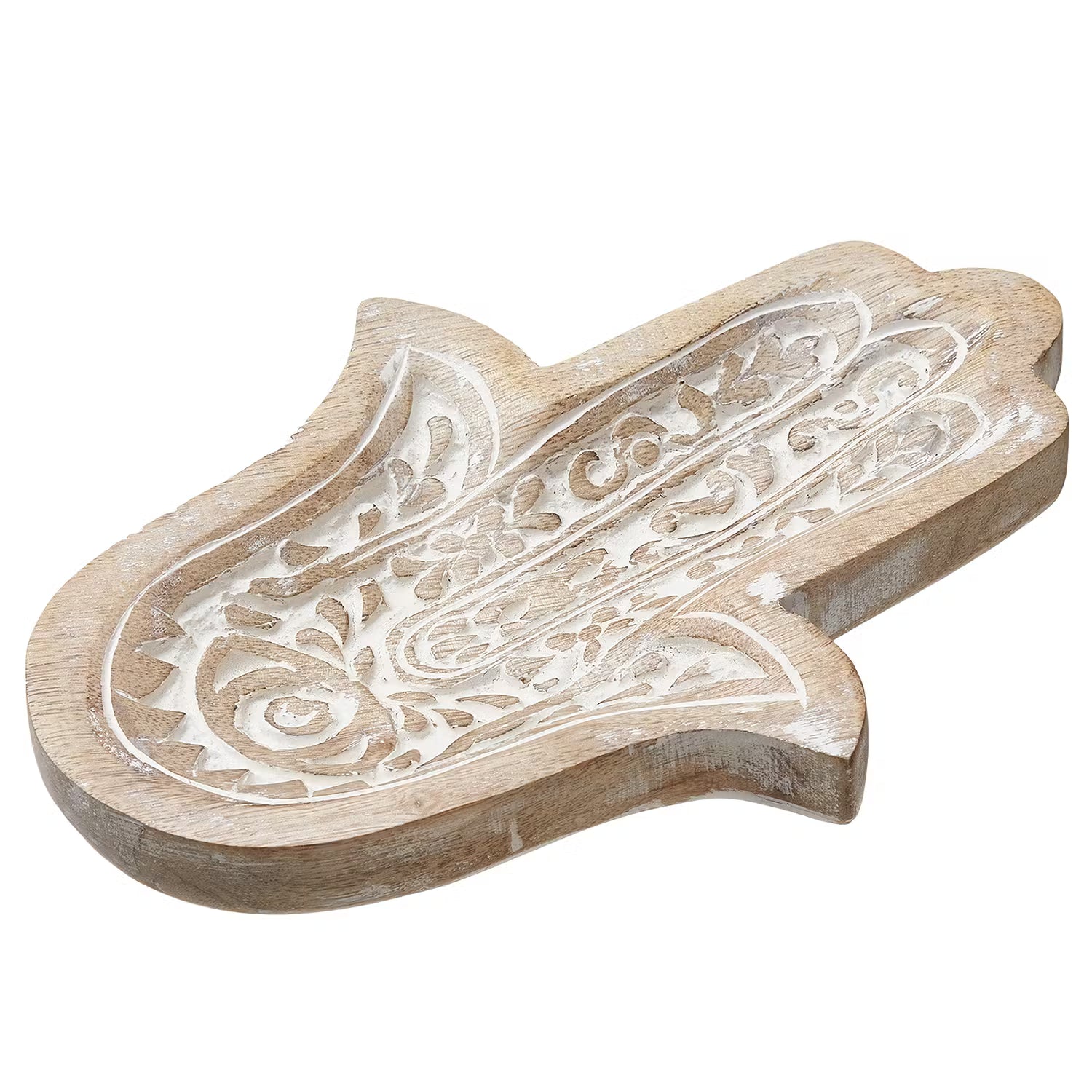 FATIMA Deko-Hand 4er-Set - Mango - Creme / Natur