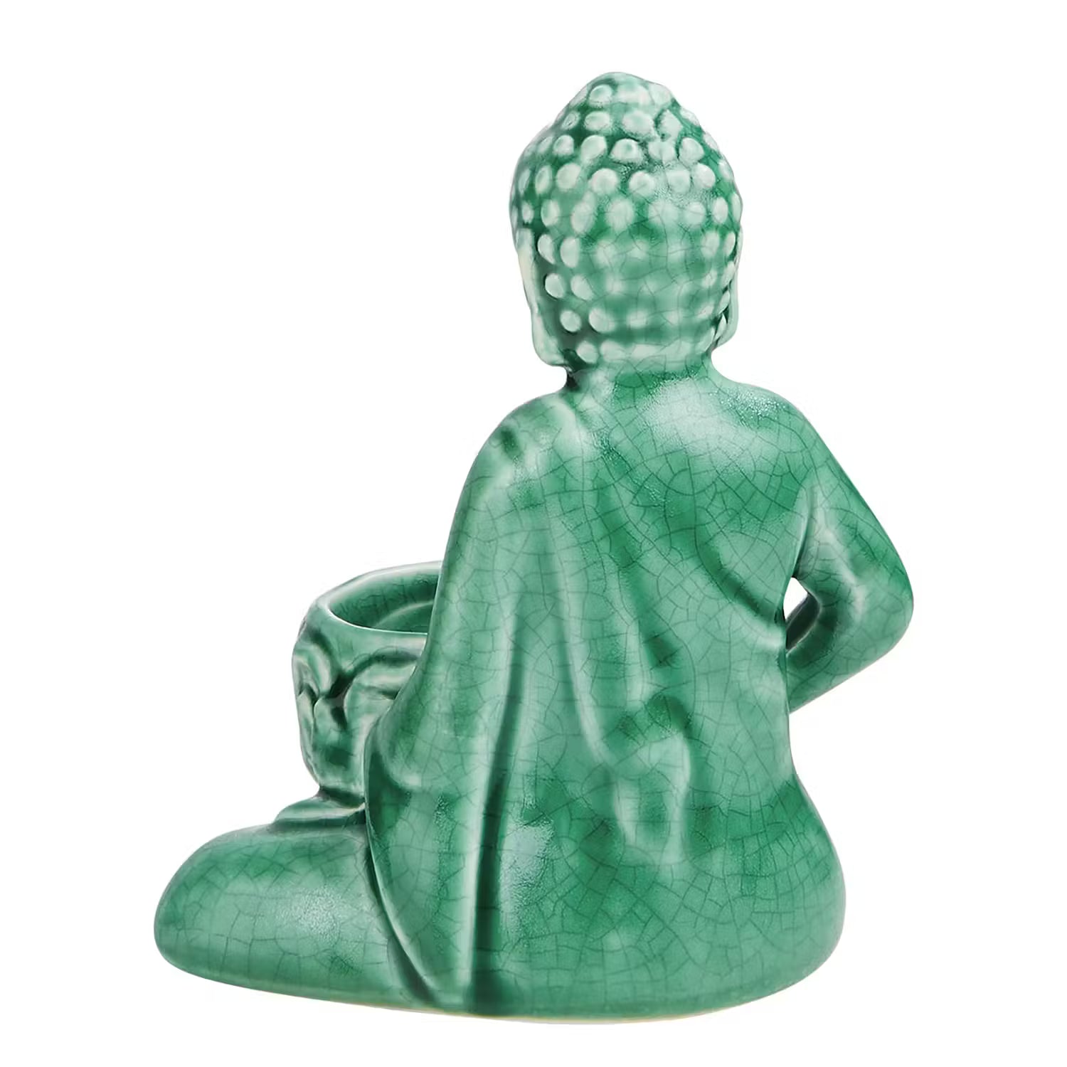 BUDDHA Deko-Statue 2er-Set - Dolomit - Grün