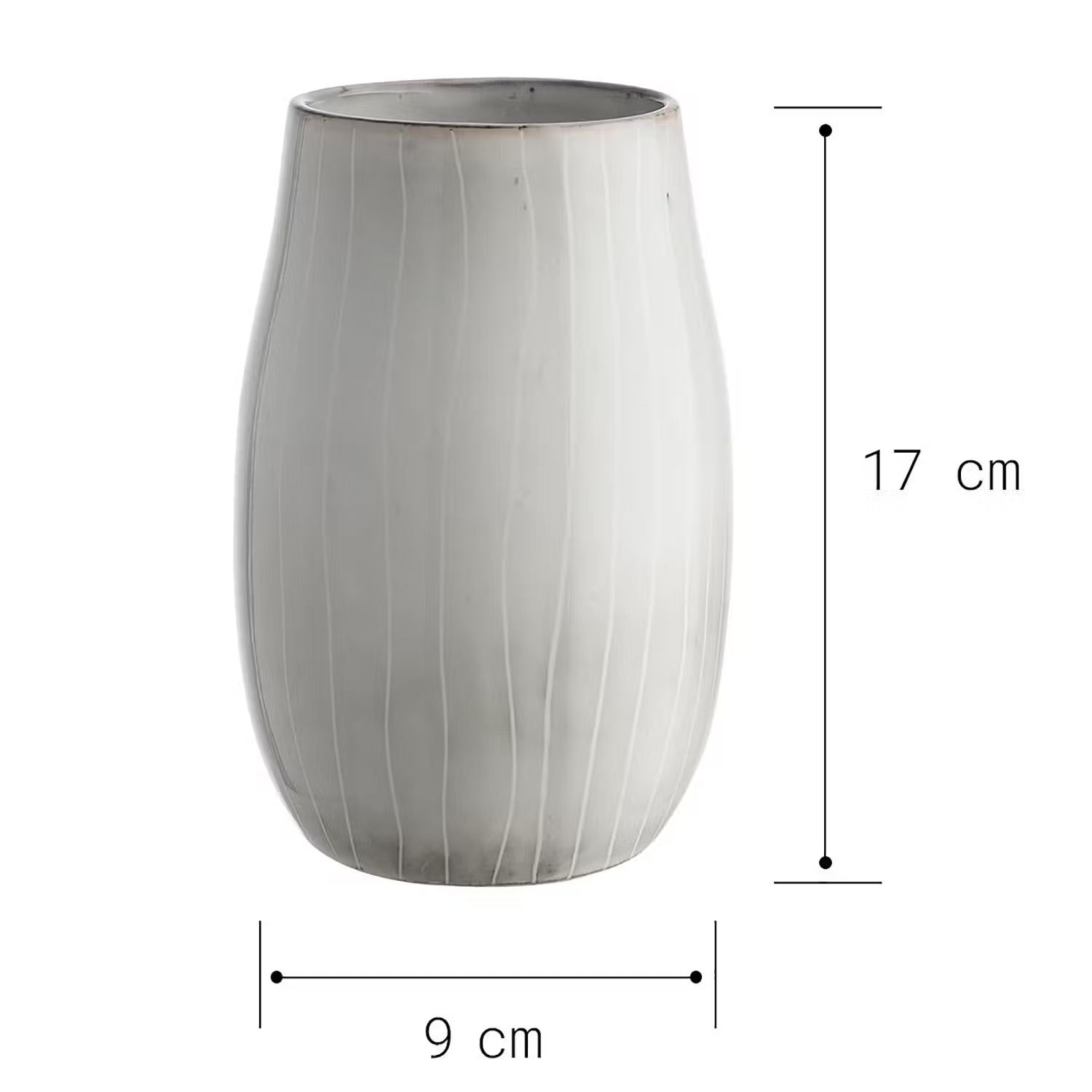 HENLEY Vase 4er-Set - Steinzeug - Grau