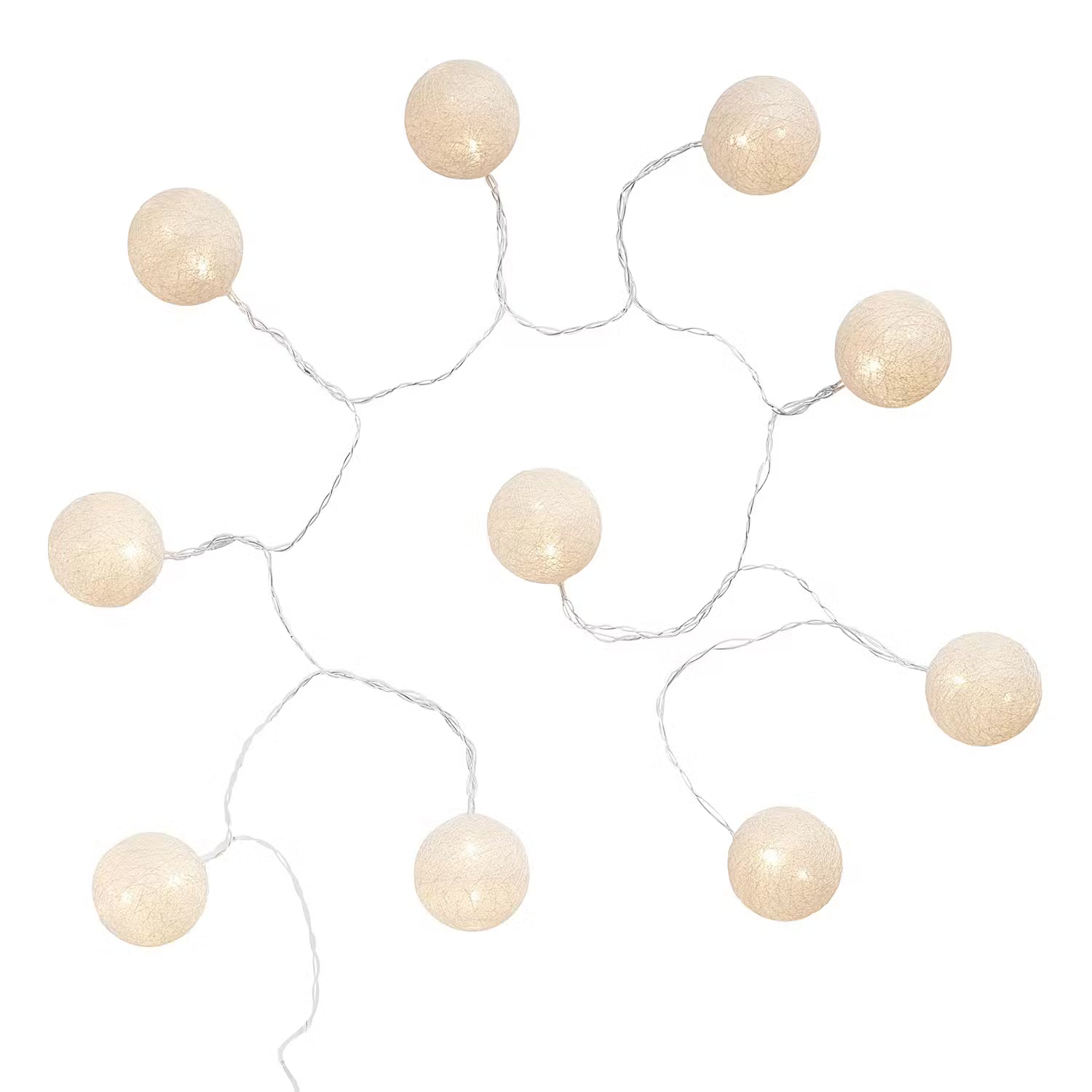LES BELLES Lichterkette 6er-Set - PVC / Baumwolle