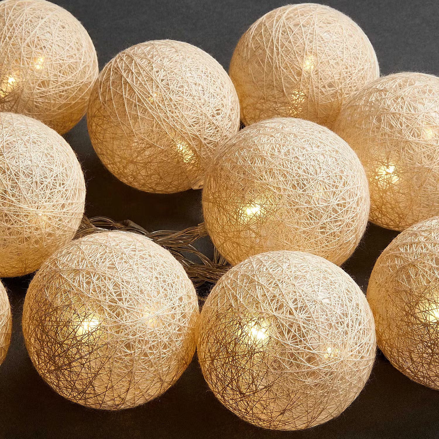 LES BELLES Lichterkette 6er-Set - PVC / Baumwolle