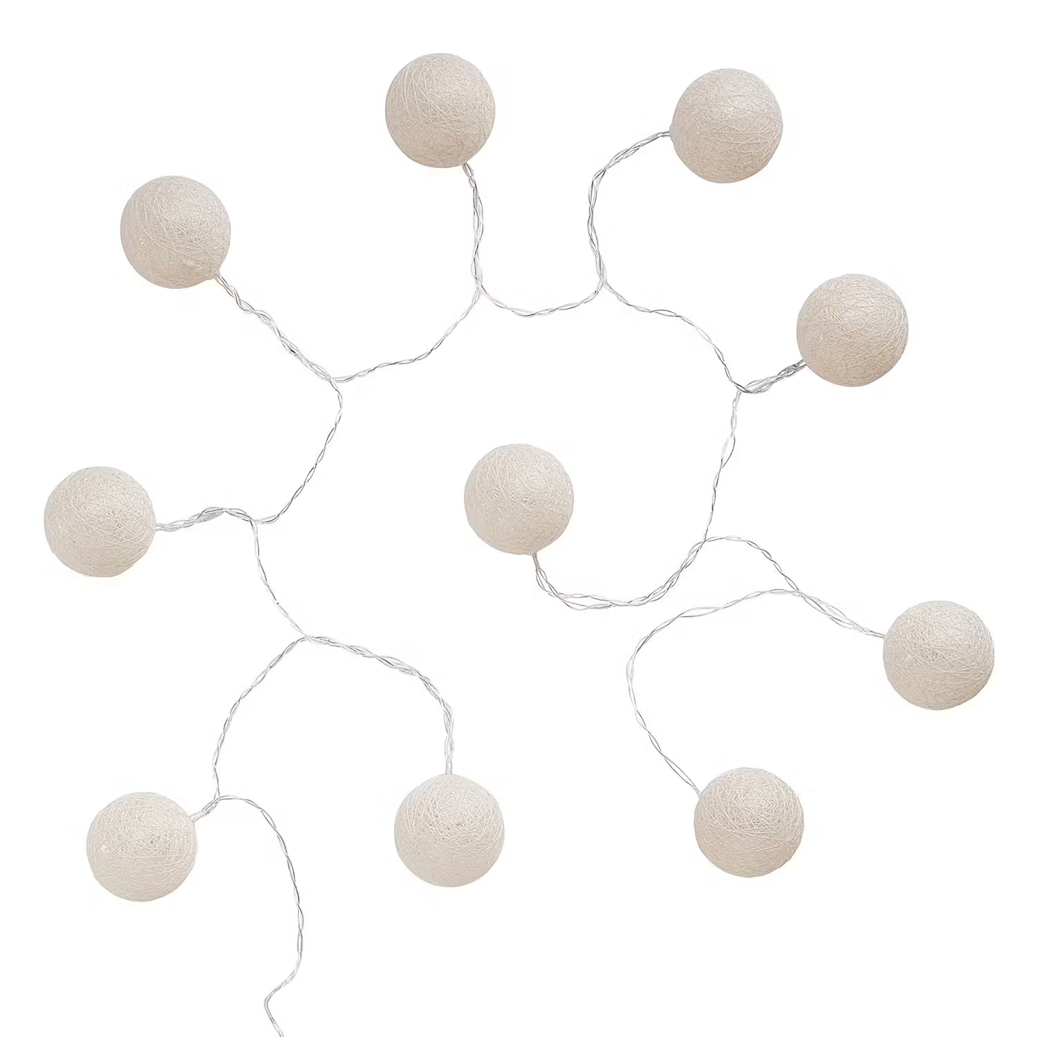 LES BELLES Lichterkette 6er-Set - PVC / Baumwolle