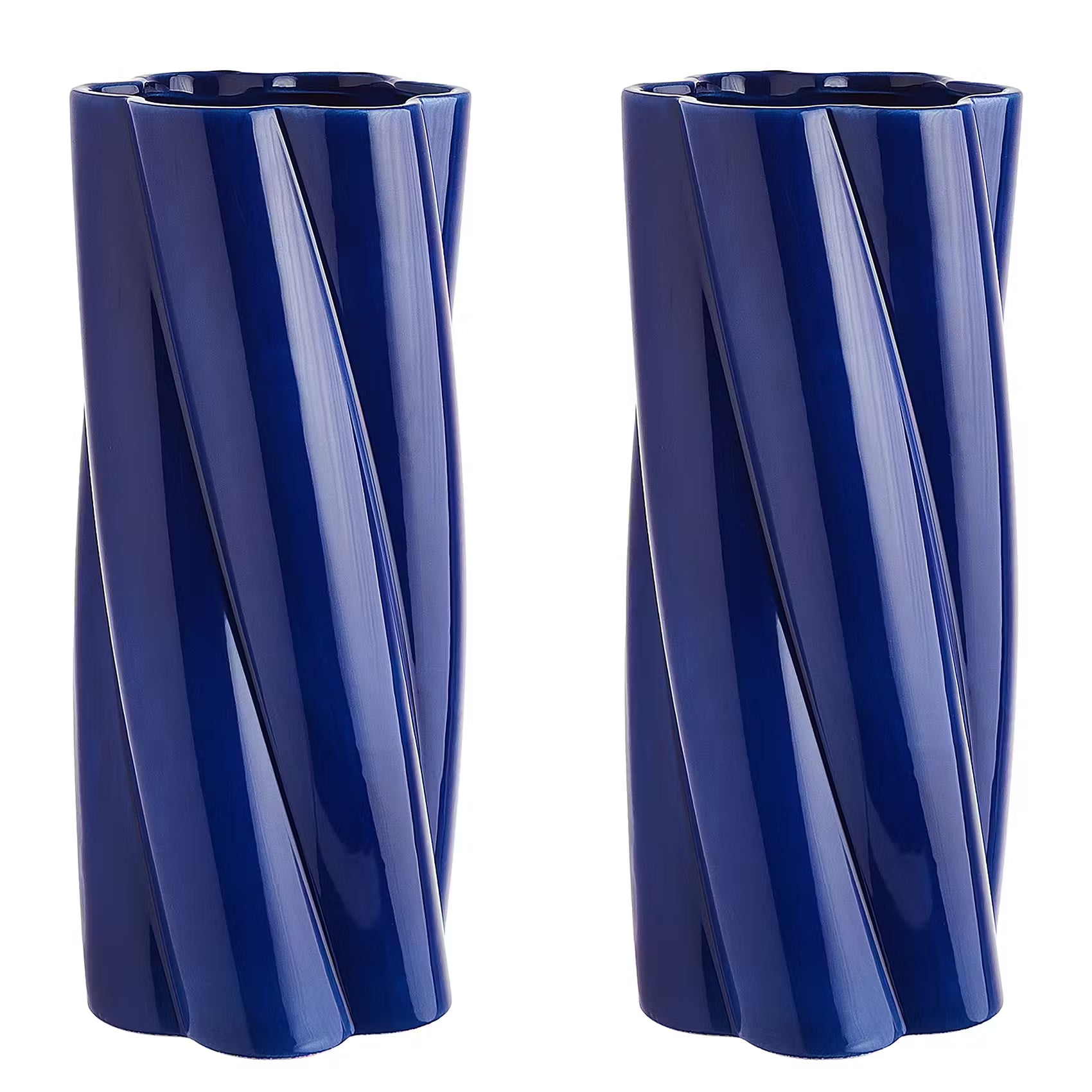 TWIST Vase 2er-Set - Steingut