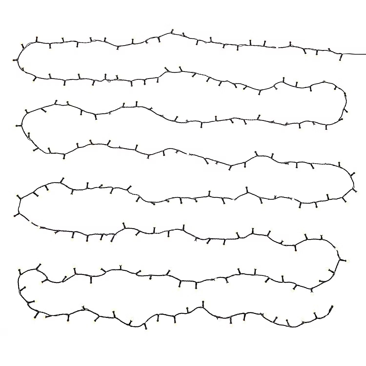 Mini-Lichterkette WHITE BULBS 6er-Set