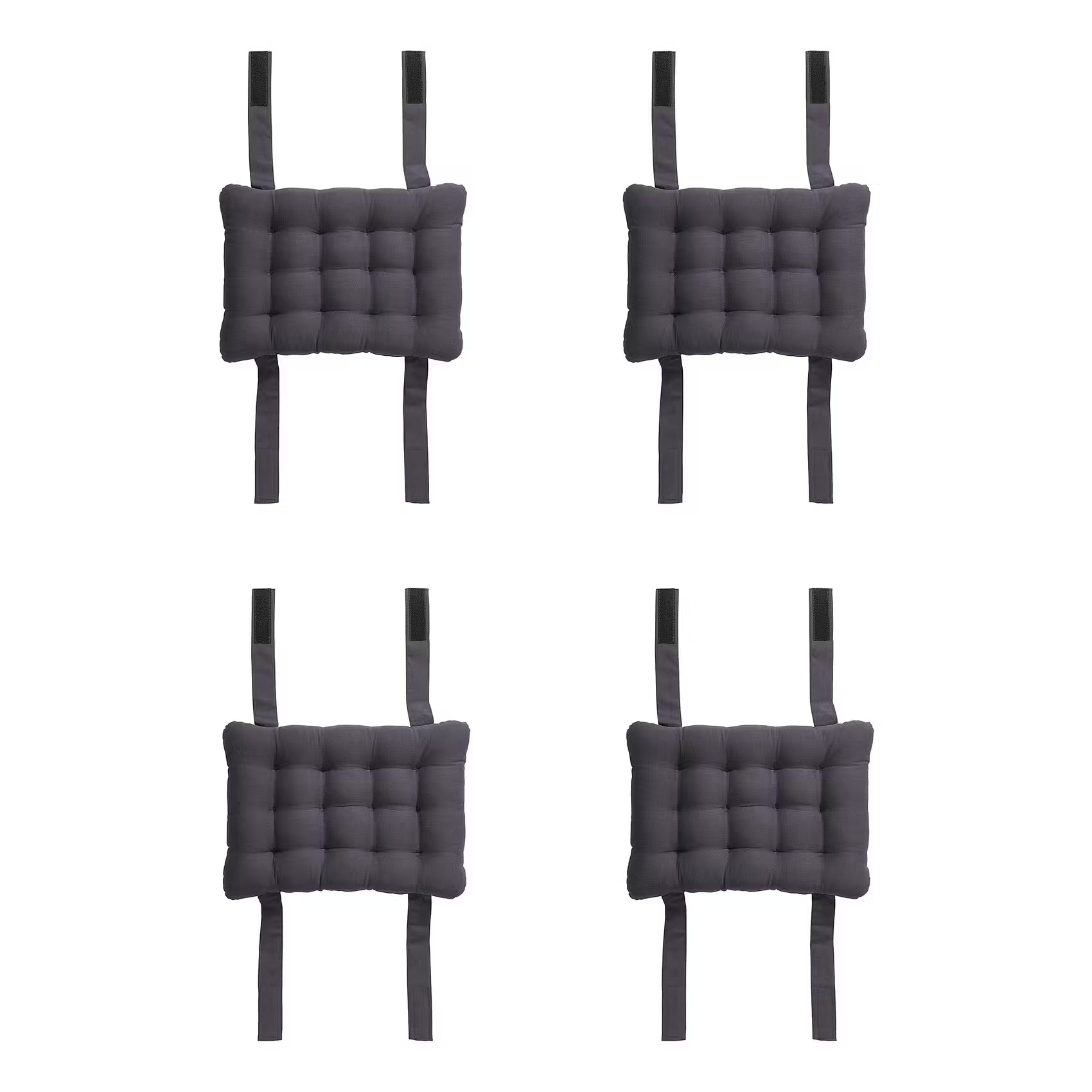 SOLID Sitzkissen für Bierbank 4er-Set - Baumwolle / Polyester - Anthrazit