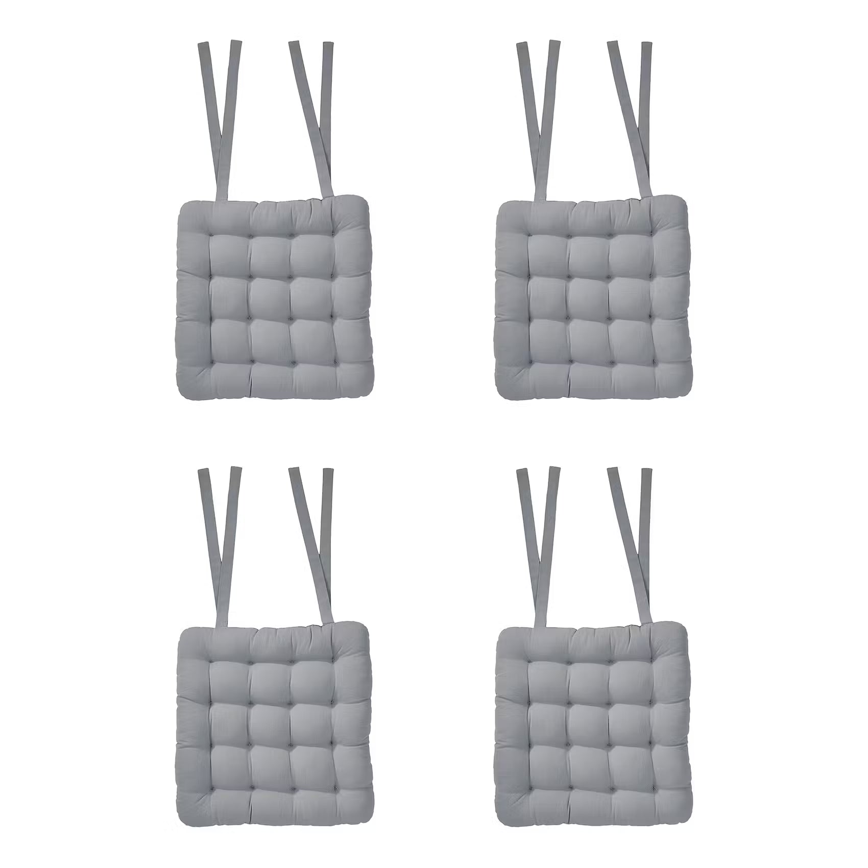 SOLID Stuhlkissen 4er-Set - Baumwolle / Polyester