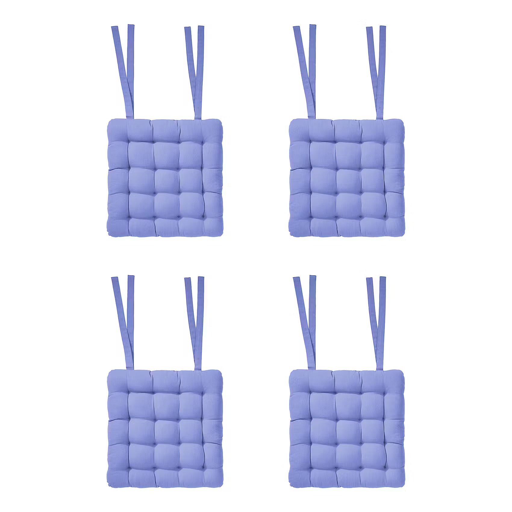 SOLID Stuhlkissen 4er-Set - Baumwolle / Polyester