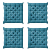 SOLID Futonkissen 4er-Set - Baumwolle / Polyester - Blau
