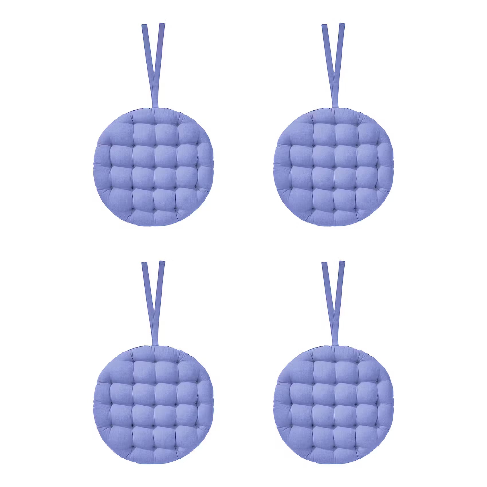 SOLID Stuhlkissen 4er-Set - Baumwolle / Polyester - Violett