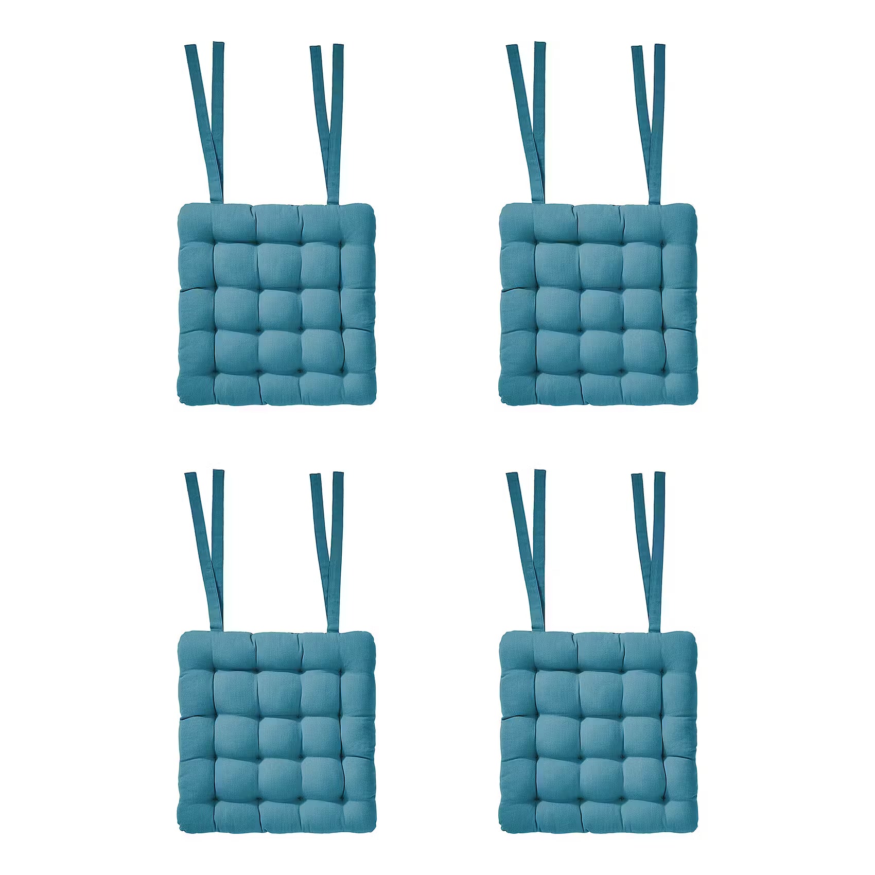SOLID Stuhlkissen 4er-Set - Baumwolle / Polyester
