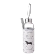 SMOOTHIE Trinkflasche 12er-Set - Borosilikatglas / Chloropren-Kautschuk - Beige