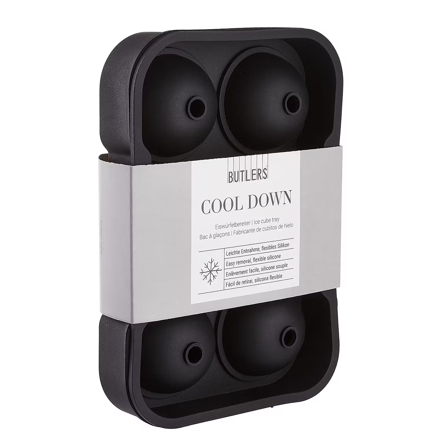 COOL DOWN Eiswürfelform 6er-Set - Silikon - Schwarz