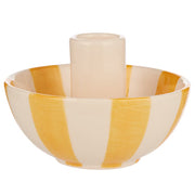 SOLERO Kerzenhalter 6er-Set - Steingut - Gelb