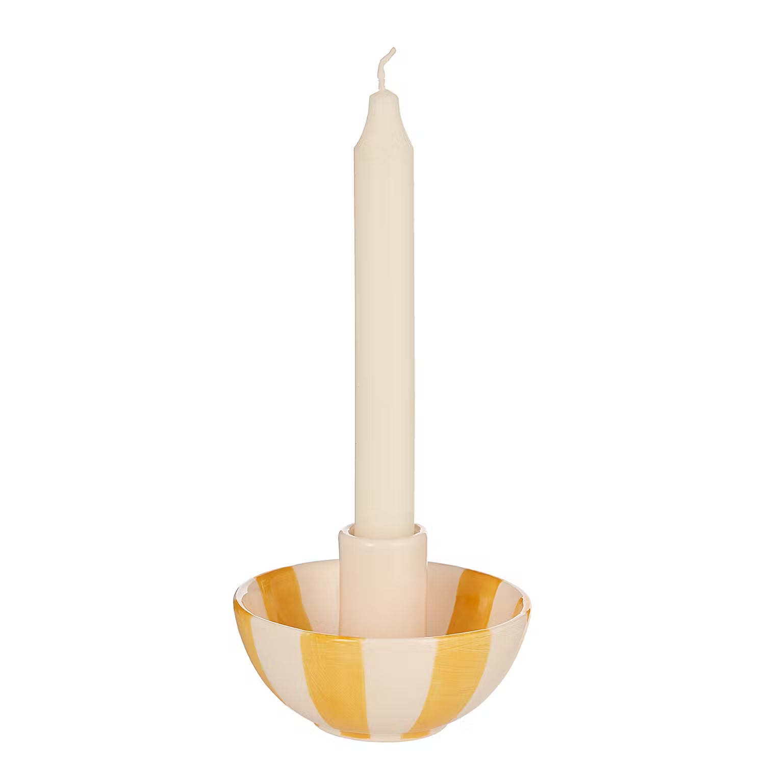 SOLERO Kerzenhalter 6er-Set - Steingut - Gelb