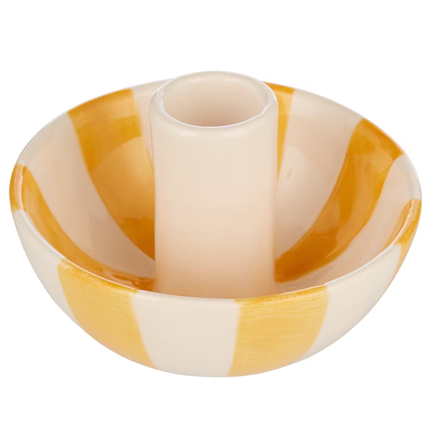 SOLERO Kerzenhalter 6er-Set - Steingut - Gelb