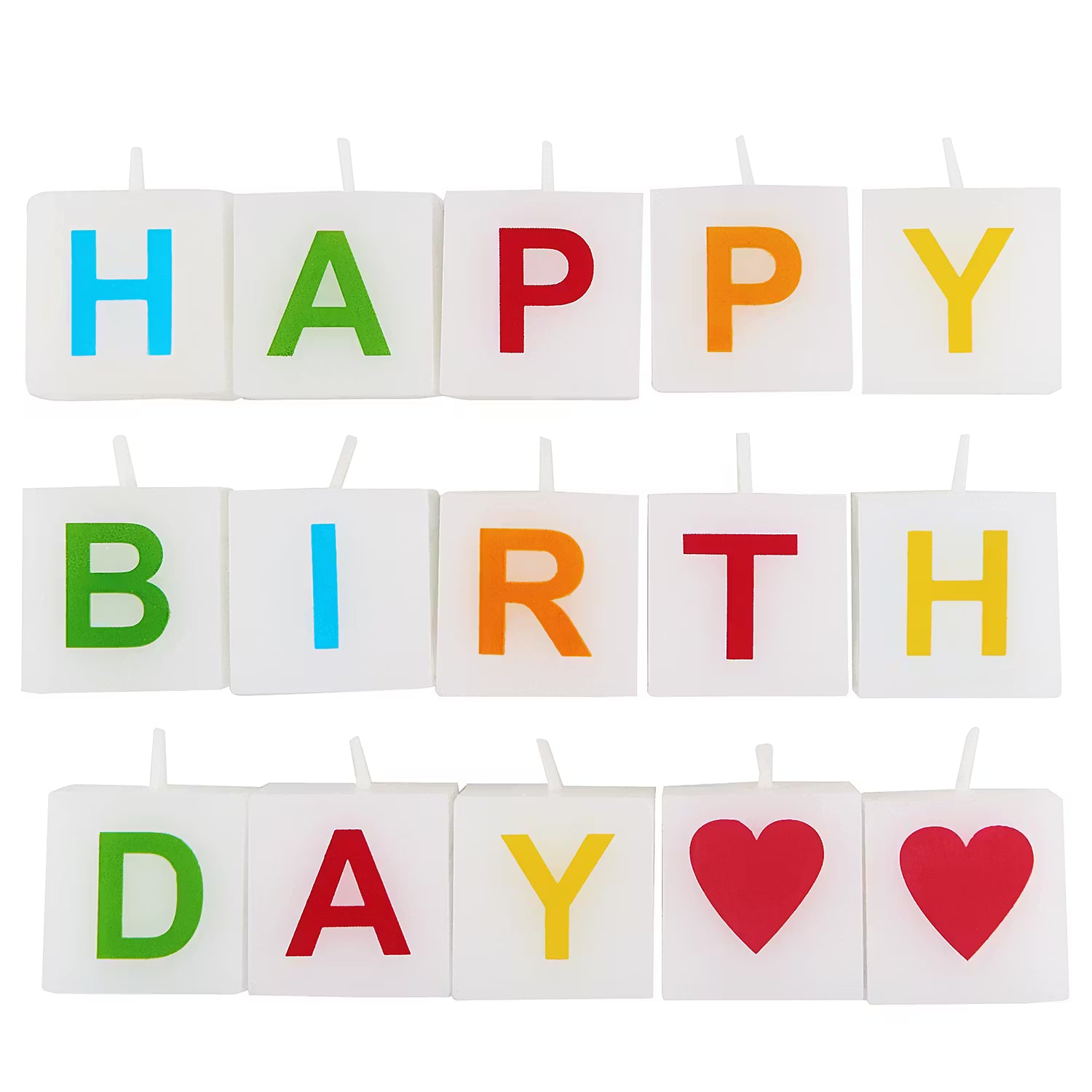 HAPPY BIRTHDAY Kerzen-Set 6er-Set