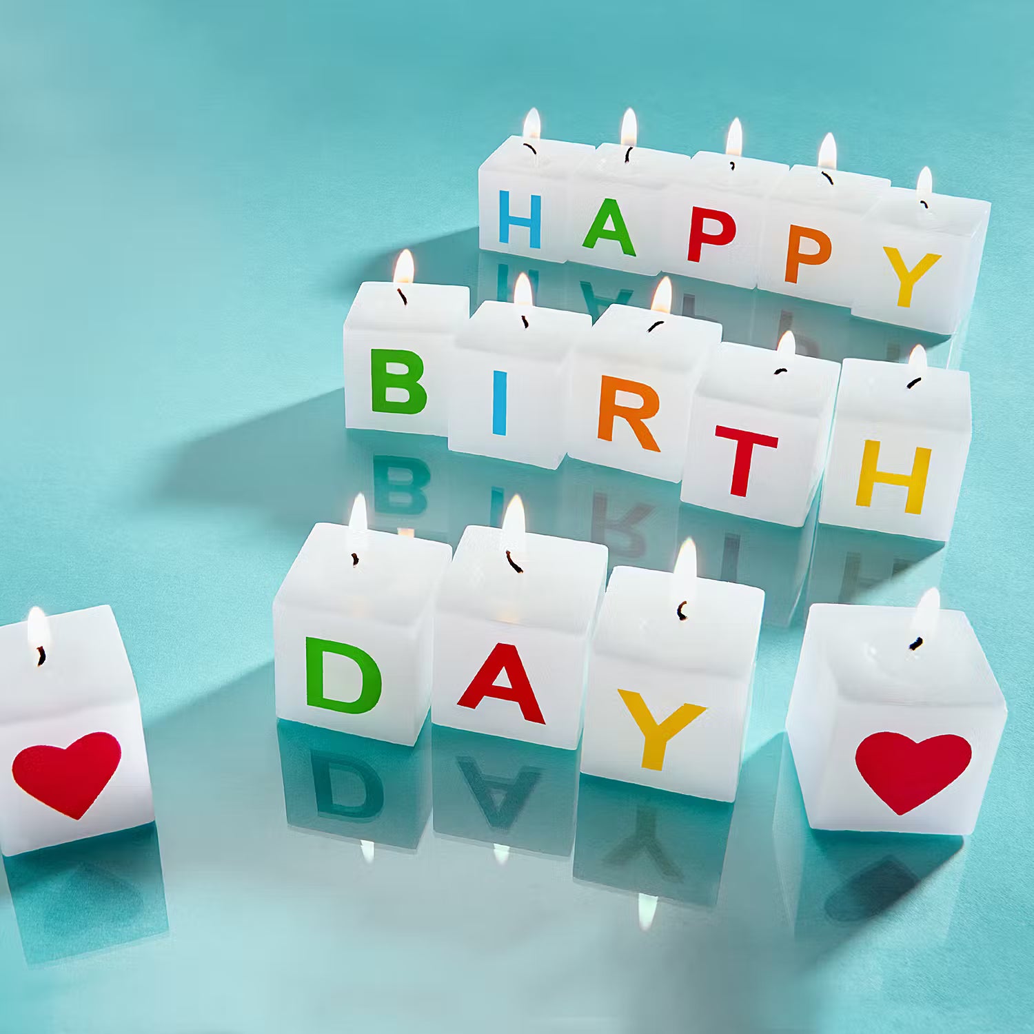 HAPPY BIRTHDAY Kerzen-Set 6er-Set