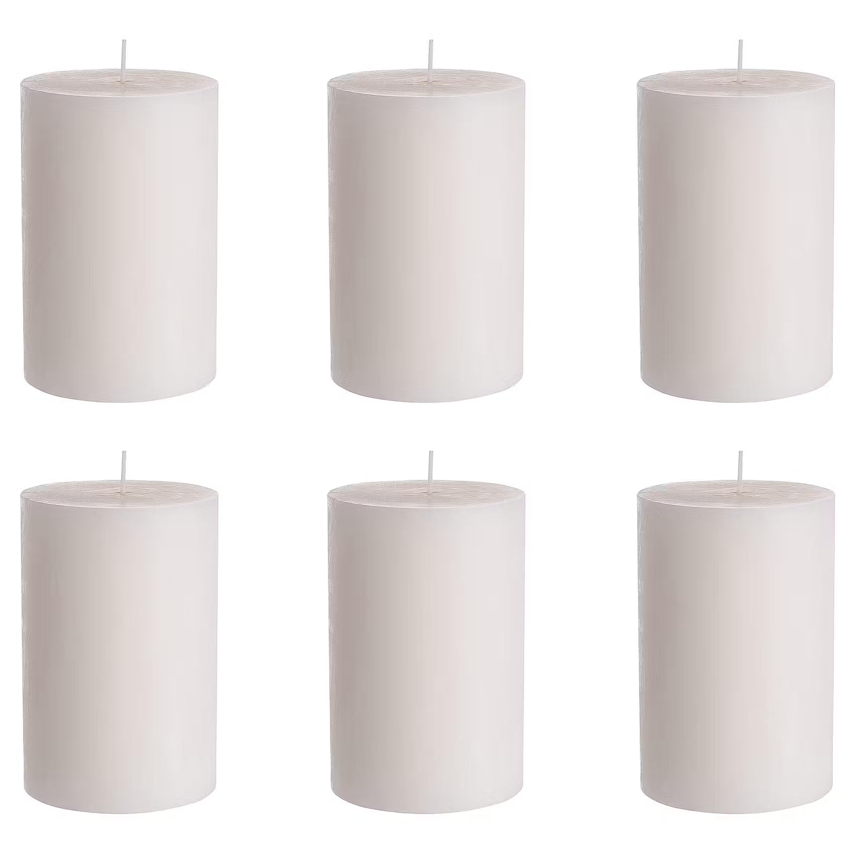RUSTIC Stumpenkerze 6er-Set - Wachs