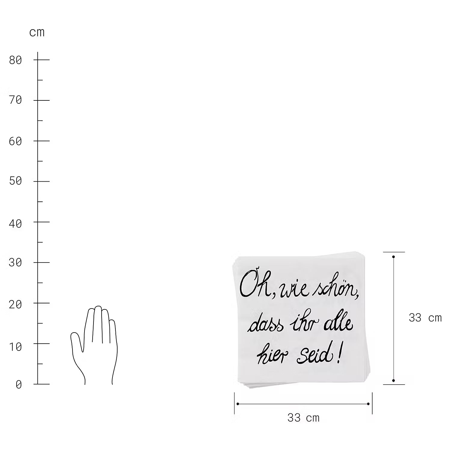 APRÈS Papierserviette 12er-Set - Papier - Weiß