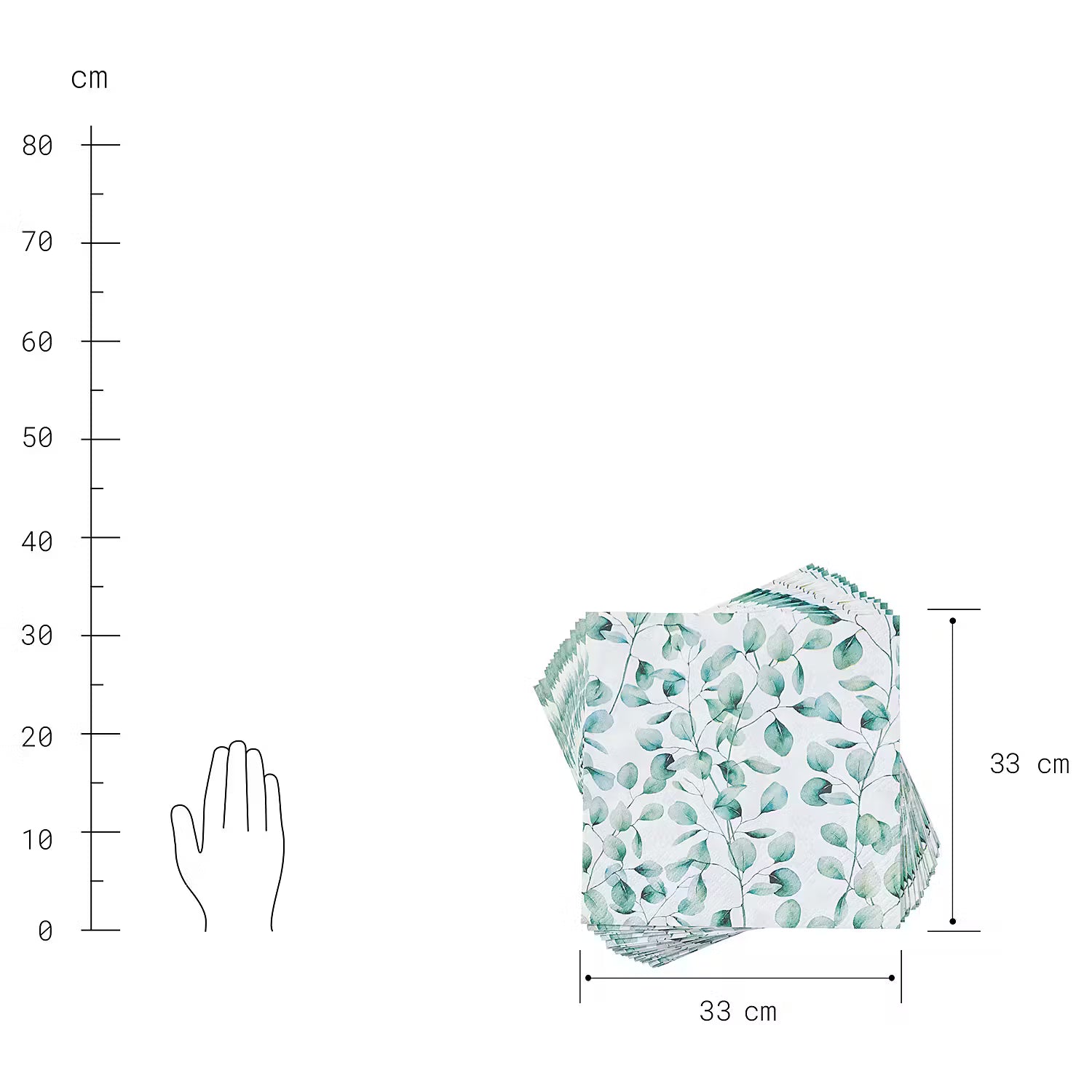 Papierserviette APRÈS Eucalyptus 6er-Set